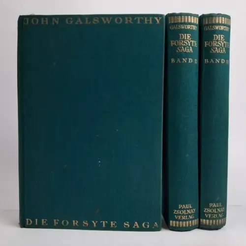 Buch: Die Forsyte Saga, Galsworthy, John. 3 Bände, Gesammelte Werke, 1926