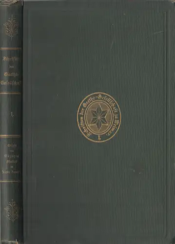 Buch: Schriften der Goethe-Gesellschaft 1, Briefe von Goethes Mutteran A. Amalia