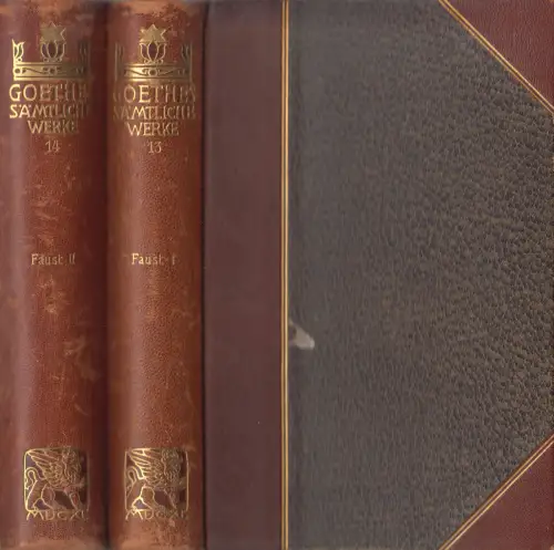 Buch: Goethes Sämtliche Werke Jubiläums-Ausgabe Band 13+14, Faust. 1. + 2. Teil