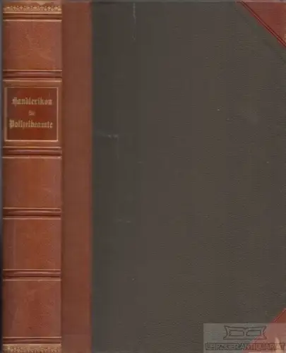 Buch: Hand-Lexikon für Sächs. Polizeibeamte, Thiele, Wilhelm. 1904