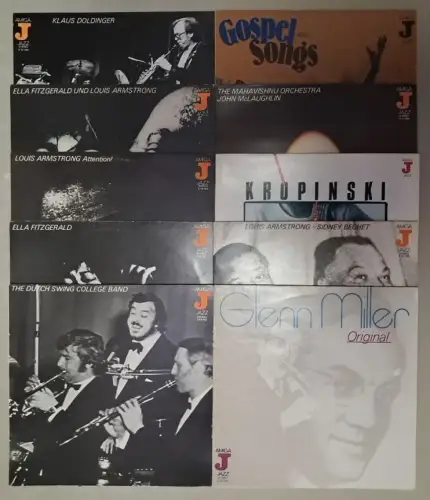 10 verschiedene AMIGA Jazz Schallplatten 12" LP Louis Armstrong, Ella Fitzgerald