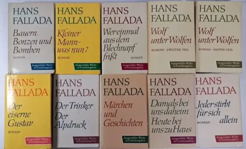 Buch: Hans Fallada - Ausgewählte Werke in Einzelbänden, 10 Bände, Aufbau Verlag