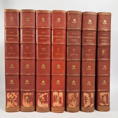 7 Bände Das litterarische Echo 1903-1911, Josef Ettlinger, Egon Fleischel,
