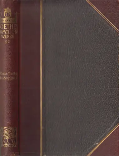 Buch: Goethes Sämtliche Werke Jubiläums-Ausgabe Band 20, Wilhelm Meister, Teil 2