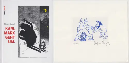 Buch: Karl Marx geht um, Stefan Siegert, 2022, Verlag 8. Mai, mit Originalgrafik