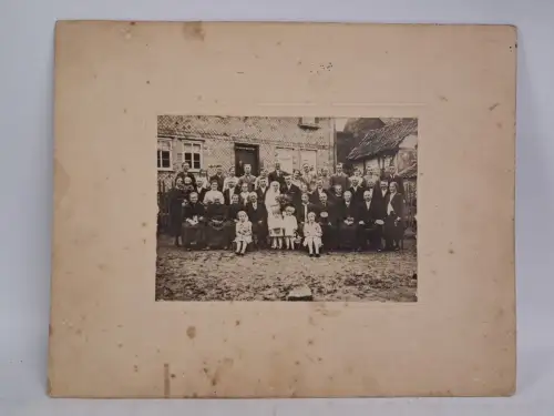 Fotografie: Gruppenfoto Hochzeit Hochzeitsfoto, Anfang 20. Jahrhundert, vintage