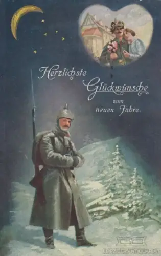 AK Herzlichste Glückwünsche zum neuen Jahre, Postkarte. Neujahrskarte, 1916