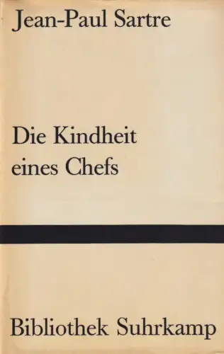 Buch: Die Kindheit eines Chefs, Sartre, Jean-Paul, 1971, Suhrkamp, gebraucht gut