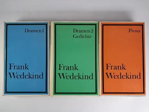Buch: Frank Wedekind - Werke in drei Bänden, 1969, Aufbau Verlag, 3 Bände