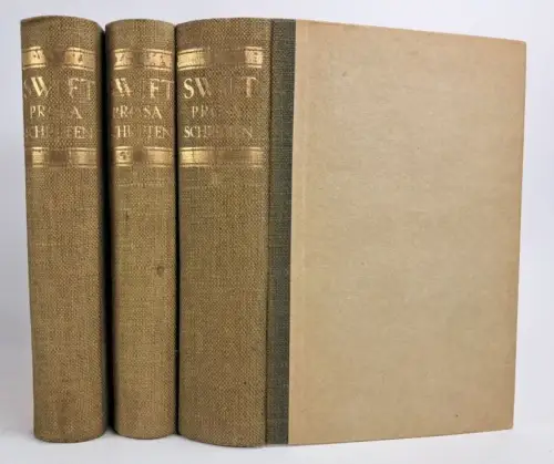 Buch: Prosaschriften 1-3, Jonathan Swift, Erich Reiss Verlag, 3 Bände