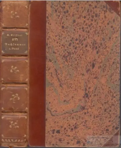 Buch: Der Nachsommer, Stifter, Adalbert. 1919, Verlag Hermann A. Wiechmann