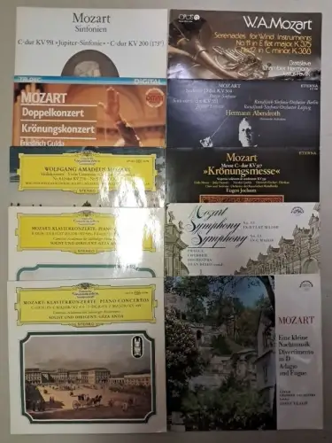 10 Schallplatten 12" LP Wolfgang Amadeus Mozart, Vinyl, Klassik, Bundle
