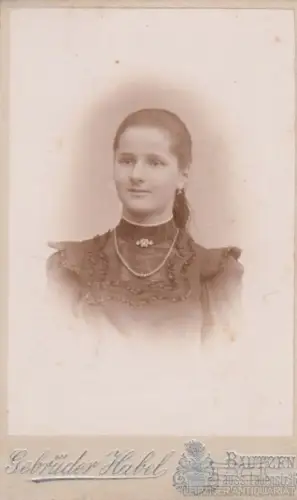 Fotografie Gebrüder Habel, Bautzen - Portrait Junges Fräulein mit... Fotografie