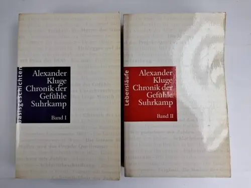 Buch: Chronik der Gefühle 1+2, Alexander Kluge, 2000, Suhrkamp, 2 Bände