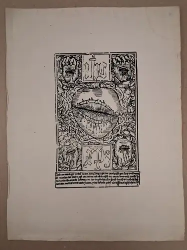 Ablassbrief: Die fünf Wunden Christi, Papst Innozenz VII. 1485, J. W. Zanders