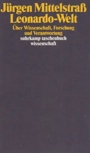 Buch: Leonardo-Welt. Mittelstraß, Jürgen, 1996, Suhrkamp Taschenbuch Verlag