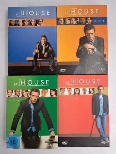 4 DVD-Boxen: Dr. House. Staffel 1-4, David Shore, Hugh Laurie, Olivia Wilde