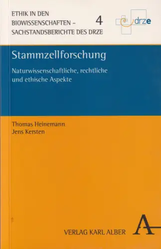 Buch: Stammzellforschung, Heinemann, Thomas, 2007, Verlag Karl Alber