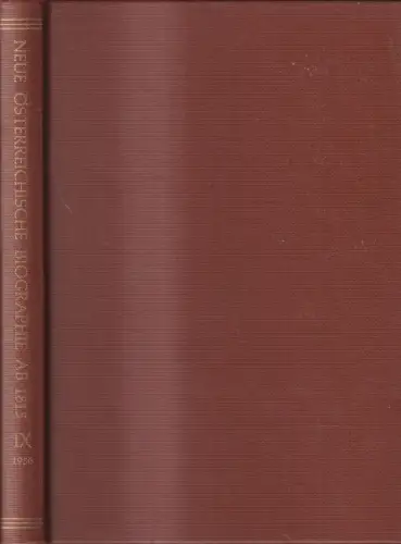 Buch: Neue Österreichische Biographie ab 1815, Große Österreicher. Band IX
