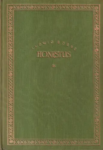 Buch: Honestus. Börne, Ludwig, Eigenbrödler Verlag, gebraucht, gut