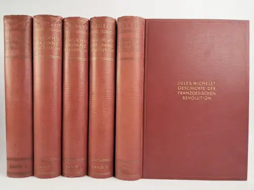 Buch: Geschichte der Französischen Revolution, Michelet, Jules. 5 Bände, 1929