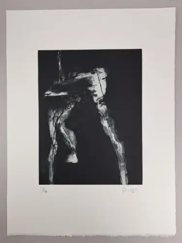 Radierung, Exemplar Nr. 54/100, Peter Schnürpel, signiert, Original Grafik