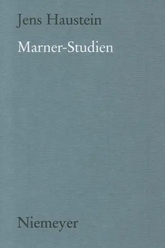 Buch: Marner-Studien, Haustein, Jens, 1995, Max Niemeyer Verlag, gebraucht, gut