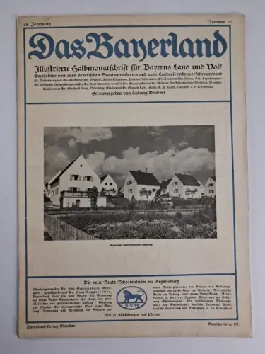 Das Bayernland 48. Jahrgang Nummer 20 / 1937, Ludwig Deubner, Bayerland-Verlag