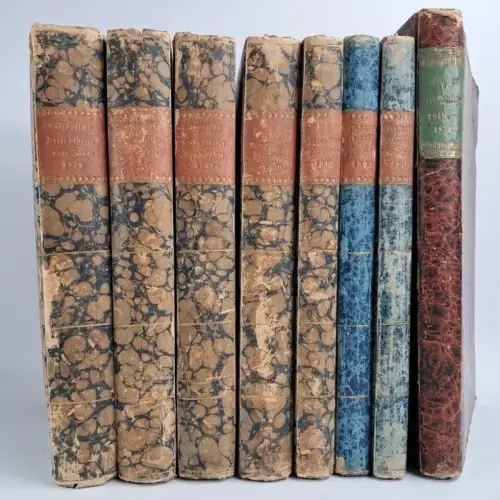 8 Bücher Meißnische Kreisblätter 1836-1842 + 1849, gebraucht, gut, Meißen