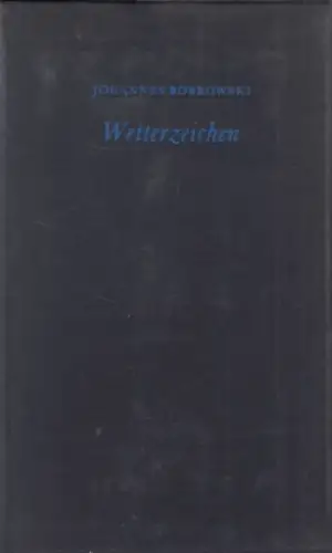 Buch: Wetterzeichen, Gedichte. Bobrowski, Johannes, 1968, Union Verlag