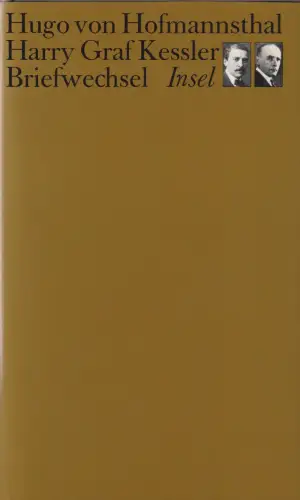 Buch: Hugo von Hofmannsthal / Harry Graf Kessler: Briefwechsel 1898-1929, Burger