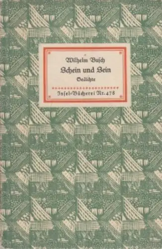 Insel-Bücherei 478, Schein und Sein, Busch, Wilhelm, Insel-Verlag