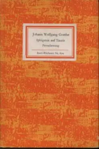 Insel-Bücherei 670, Iphigenie auf Tauris, Goethe, Johann Wolfgang von. 1982
