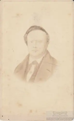 Portrait bürgerlicher Herr, Fotografie. Fotobild, 1865, Atelier J. E. Schubert