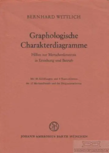 Buch: Graphologische Charakterdiagramme, Wittlich, Bernhard. 1956