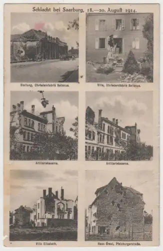 AK Schlacht bei Saarburg, 18.-20. August 1914, Postkarte, 1915, Gebr. Knorr