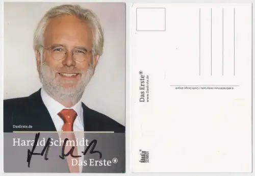 Harald Schmidt. 2 Autogrammkarten. Signiert! Original Autogramm