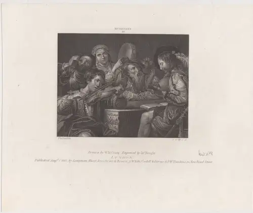 Kupferstich: Musicians, W. M. Craig, Ja. Neagle, 1815, Grafik, London, Portrait