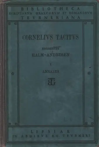 Buch: Cornelius Tacitus: Annales I, Tacitus. 1913, gebraucht akzeptabel