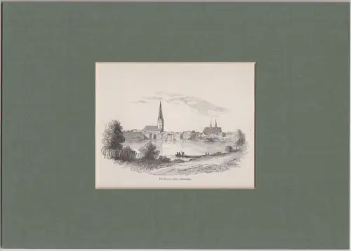 Holzstich: The Binnen Alster, Hamburgh, um 1829, Robert Branston, John Wright