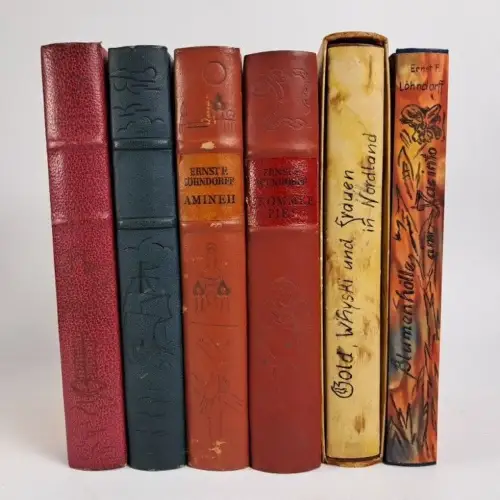 6 Bücher Ernst F. Löhndorff, Carl Schünemann Verlag, Piet, Amineh, Satan Ozean..