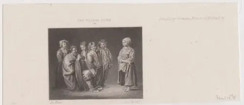 Kupferstich: The Village Piper, Antoine Le Nain, Reproduktion, Frankreich