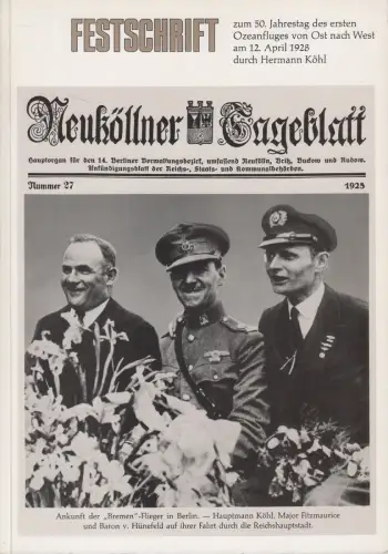 Buch: Festschrift zum 50. Jahrestag des ersten Ozeanfluges von Ost nach West