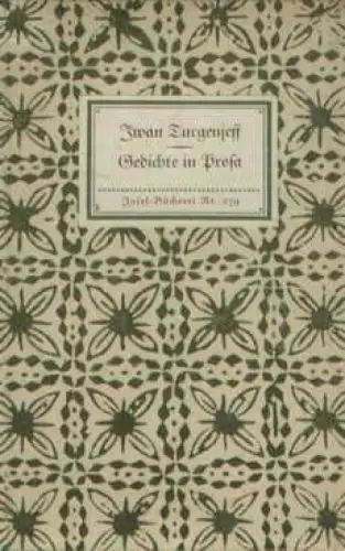 Insel-Bücherei 259, Gedichte in Prosa, Turgenjeff, Iwan, Insel-Verlag