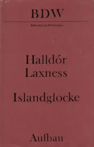 Buch: Islandglocke, Laxness, Halldór. Bibliothek der Weltliteratur, 1970