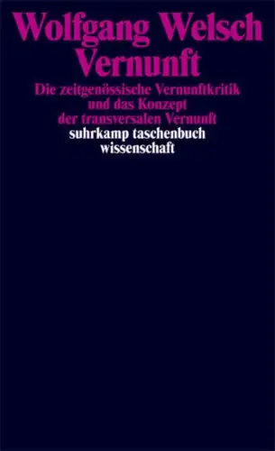 Buch: Vernunft, Welsch, Wolfgang, 1996, Suhrkamp, gebraucht, gut