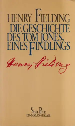 Buch: Die Geschichte des Tom Jones, eines Findlings, Fielding, Henry, Piper