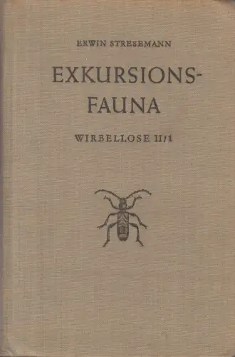 Buch: Exkursionsfauna von Deutschland, Wirbellose II/1, Volk und Wissen, 1964