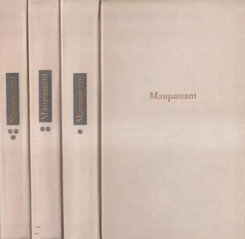 Buch: Meisternovellen in drei Bänden, Maupassant, Guy de, 1972, Aufbau, 3 Bände