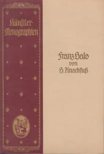 Buch: Frans Hals, Knackfuß, H., 1913, Velhagen und Klasing, gebraucht, gut